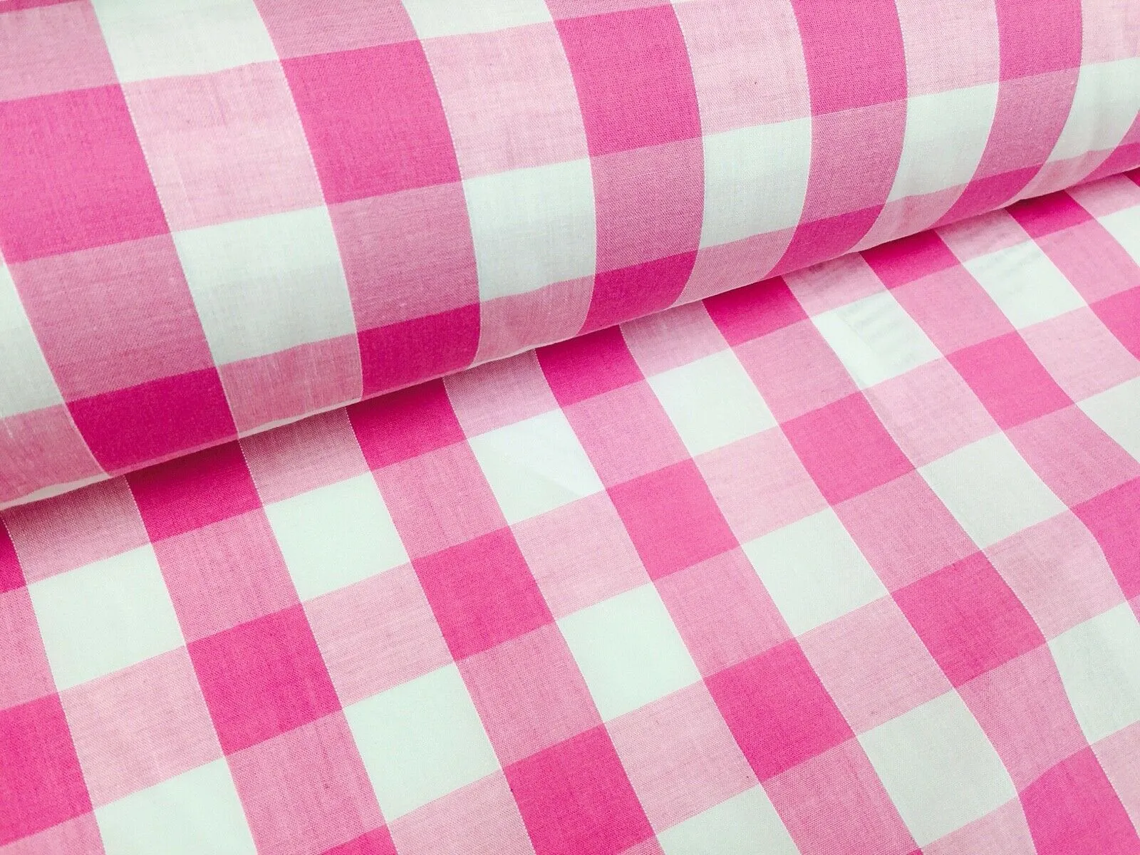 Timeless 1-inch Gingham Check Polycotton Fabric - 44" Wide - M31 Mtex