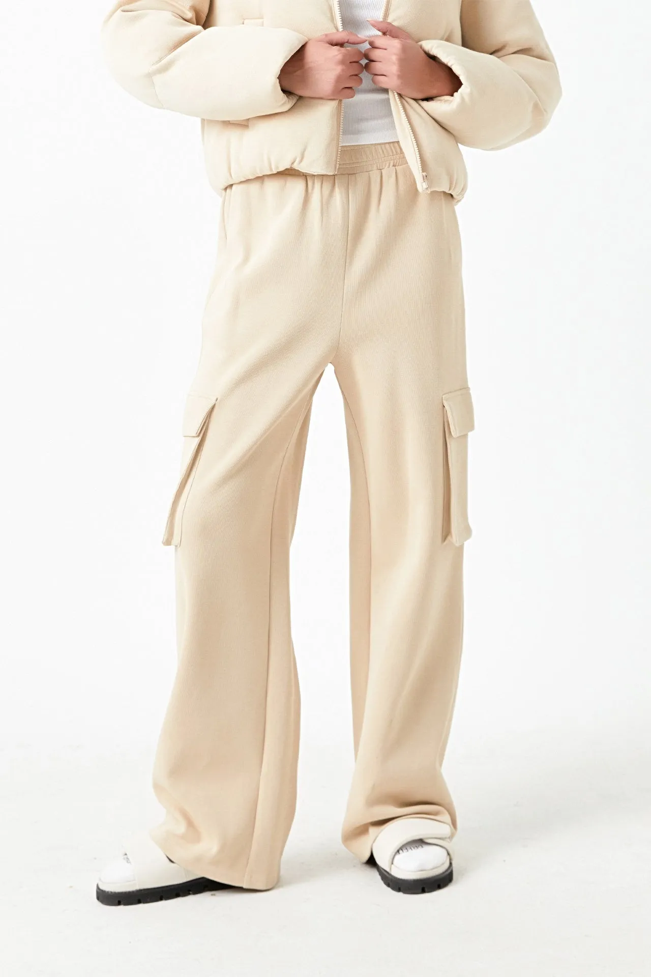 Wide Knit Pants with Pockets