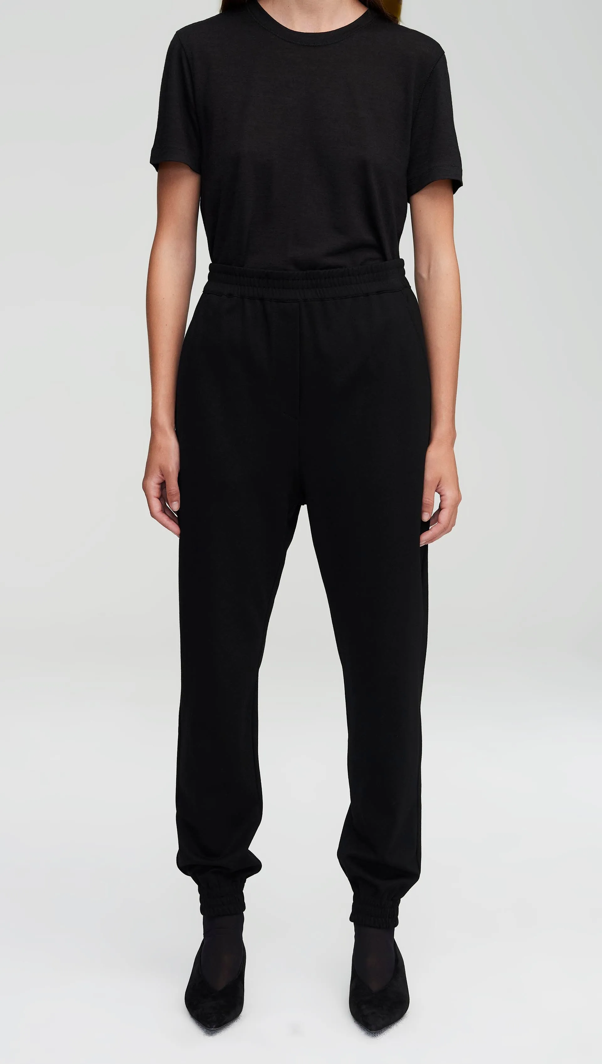 Work Jogger in Ponte Jersey | Black