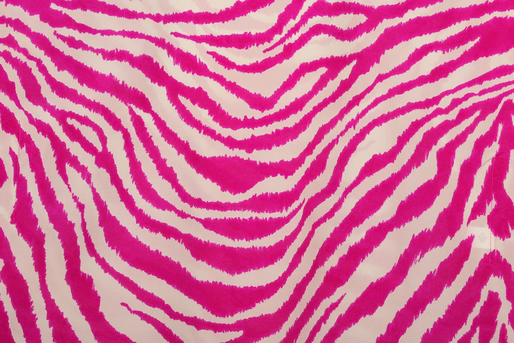 Zebra Fuchsia Italian Silk Midi Kaftan